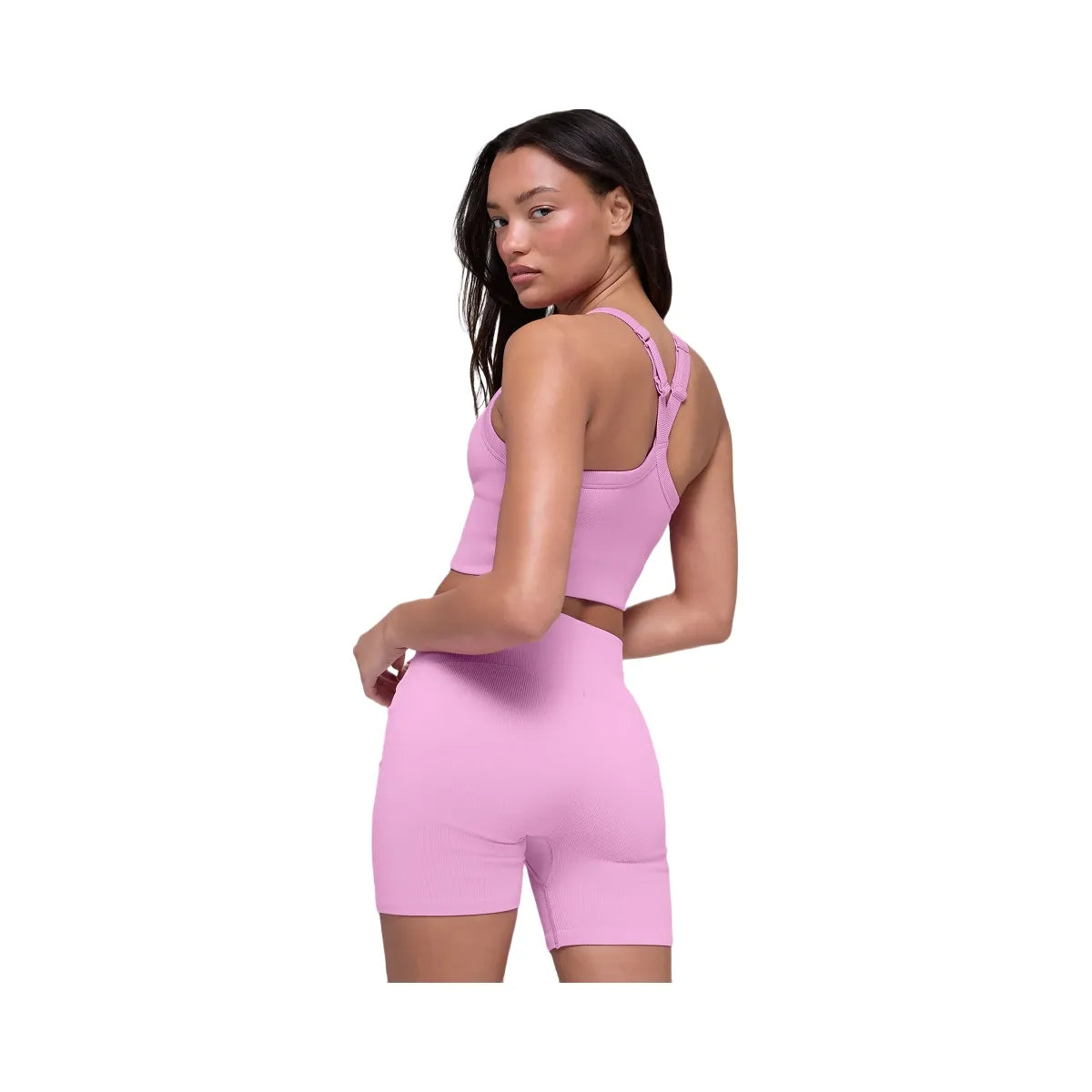 Alo Women's Seamless Ribbed Favorite Bra Tank - Candy Heart Pink