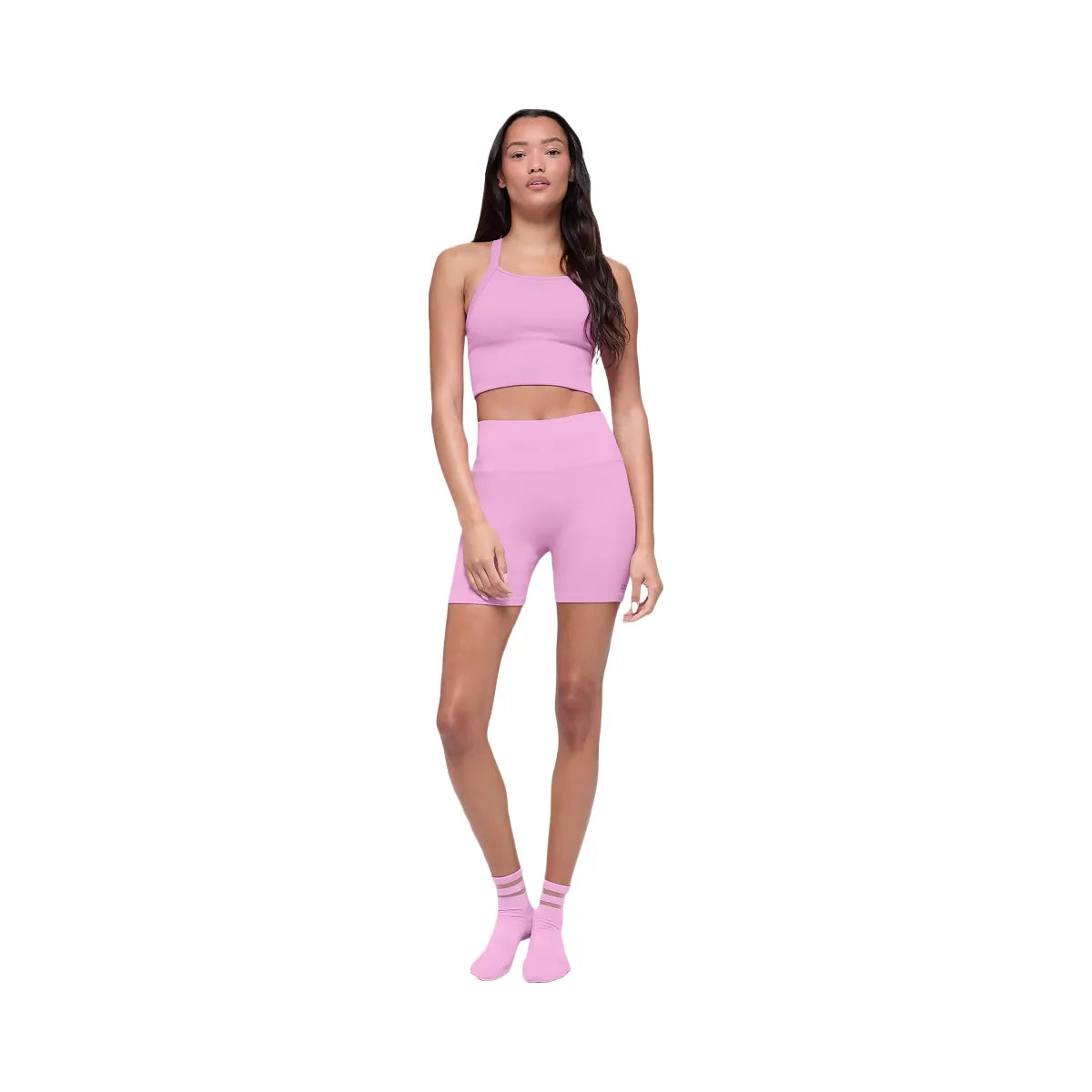Alo Women's Seamless Ribbed Favorite Bra Tank - Candy Heart Pink