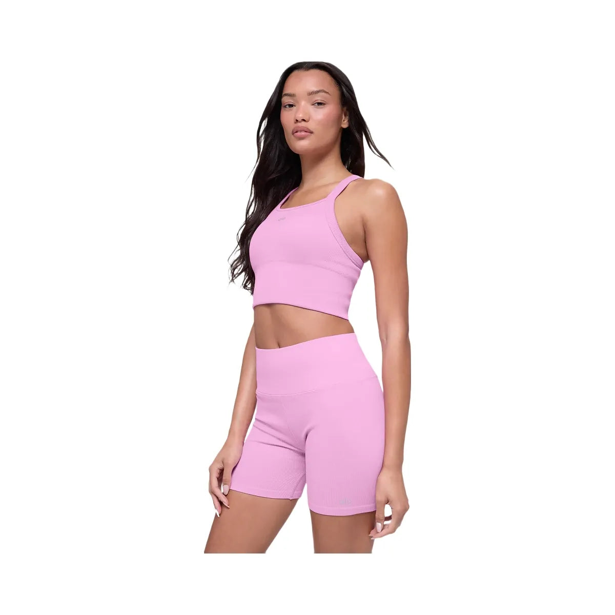 Alo Women's Seamless Ribbed Favorite Bra Tank - Candy Heart Pink