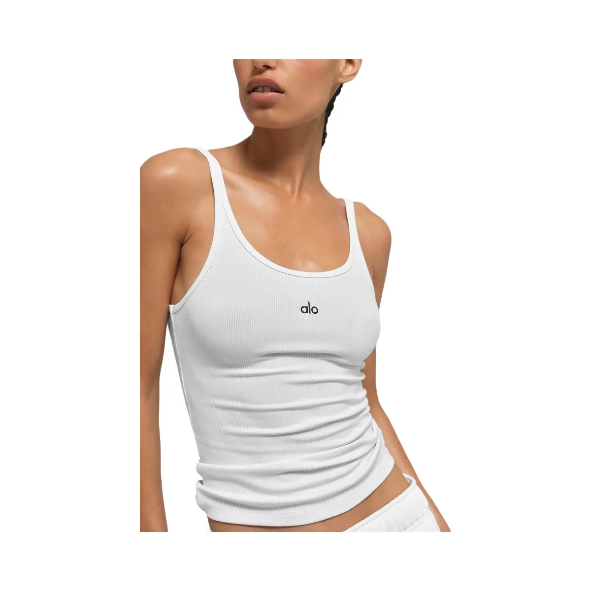 Alo Women's Ribbed Prosper Tank - White