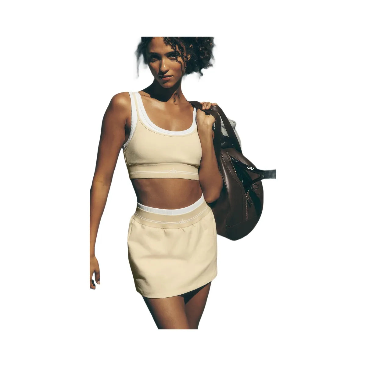 Alo Women's Airbrush Better Together Tennis Skirt - Candlelight Yellow/White