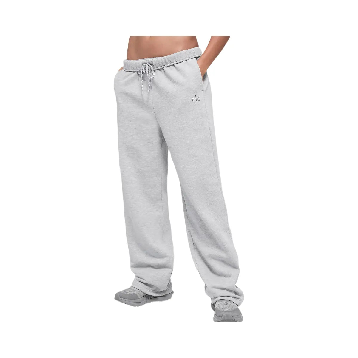 Alo Women's Accolade Straight Leg Sweatpant - Athletic Heather Grey