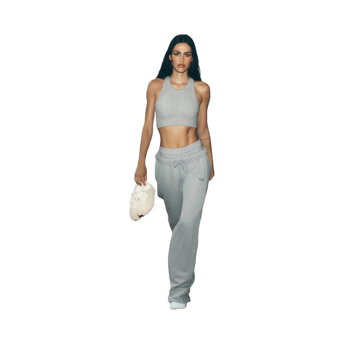 Alo Women's Accolade Straight Leg Sweatpant - Athletic Heather Grey