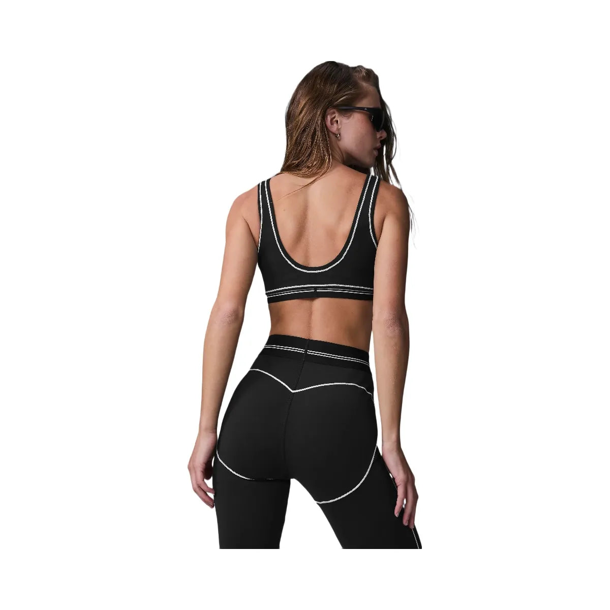 Alo Women's Airbrush Heart Throb Bra - Black/White