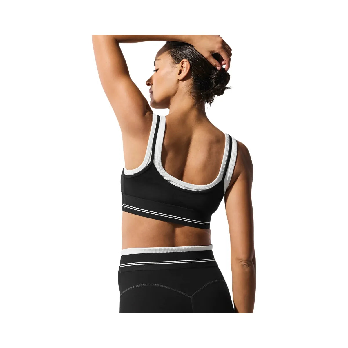 Alo Women's Airbrush Better Together Bra - Black/White