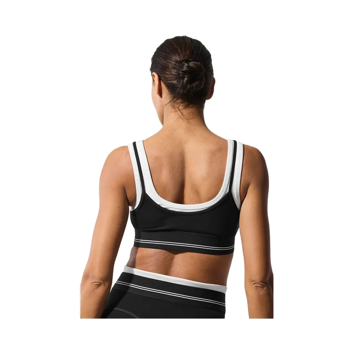 Alo Women's Airbrush Better Together Bra - Black/White