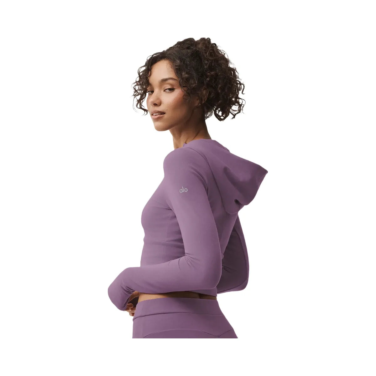 Alo Women's Sway Full Zip Hoodie - Plum Kiss