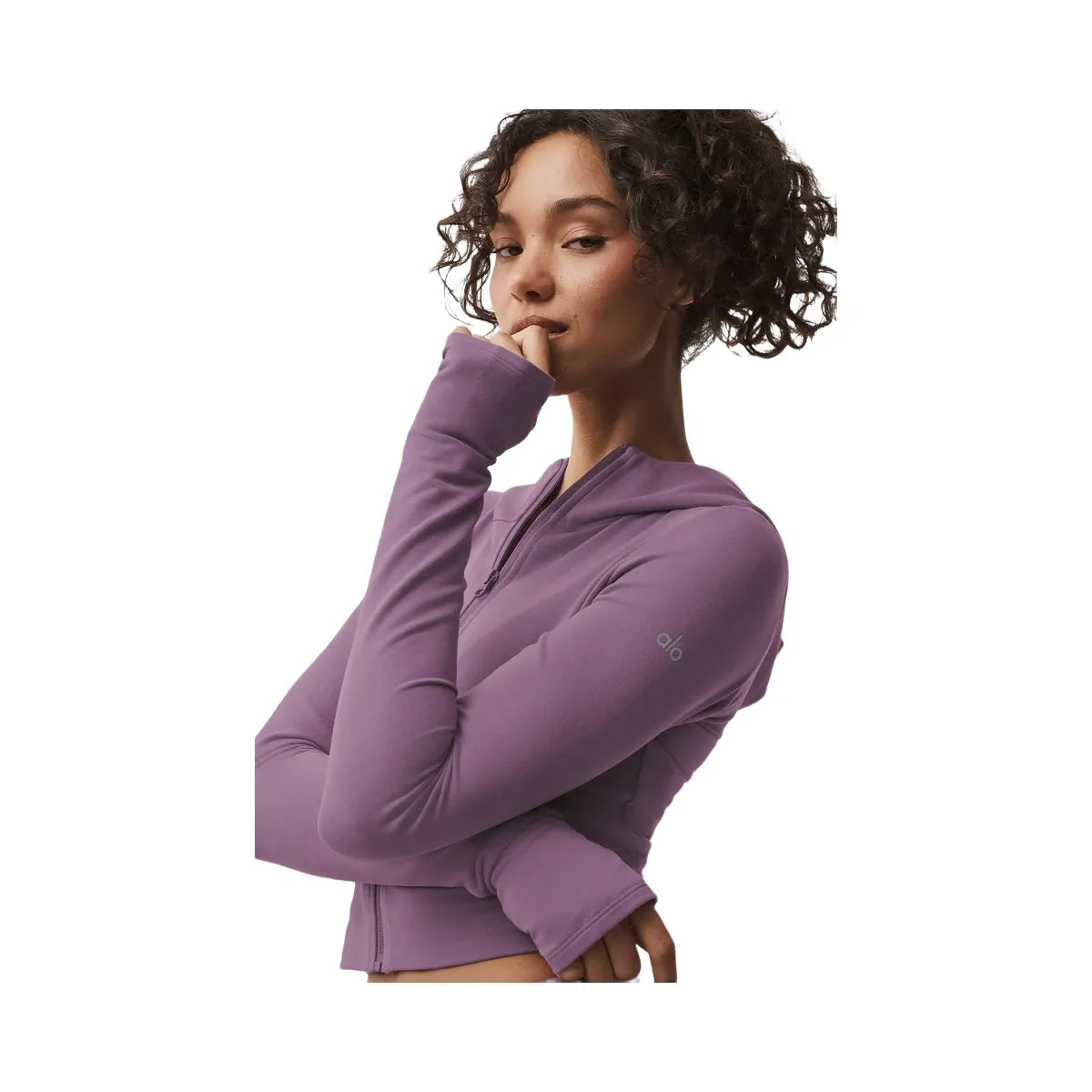 Alo Women's Sway Full Zip Hoodie - Plum Kiss