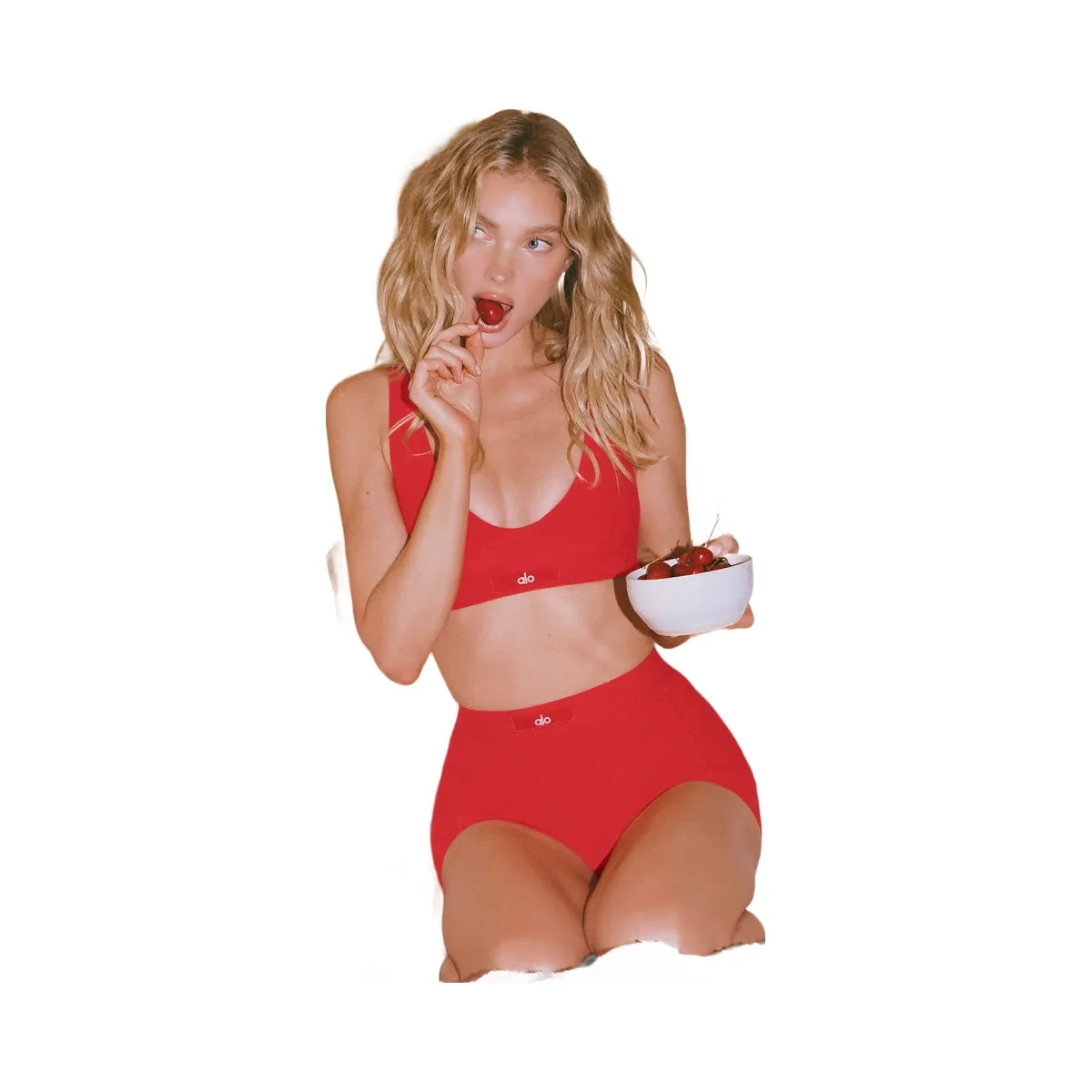 Alo Women's soft Sincere Bra - Bright Red