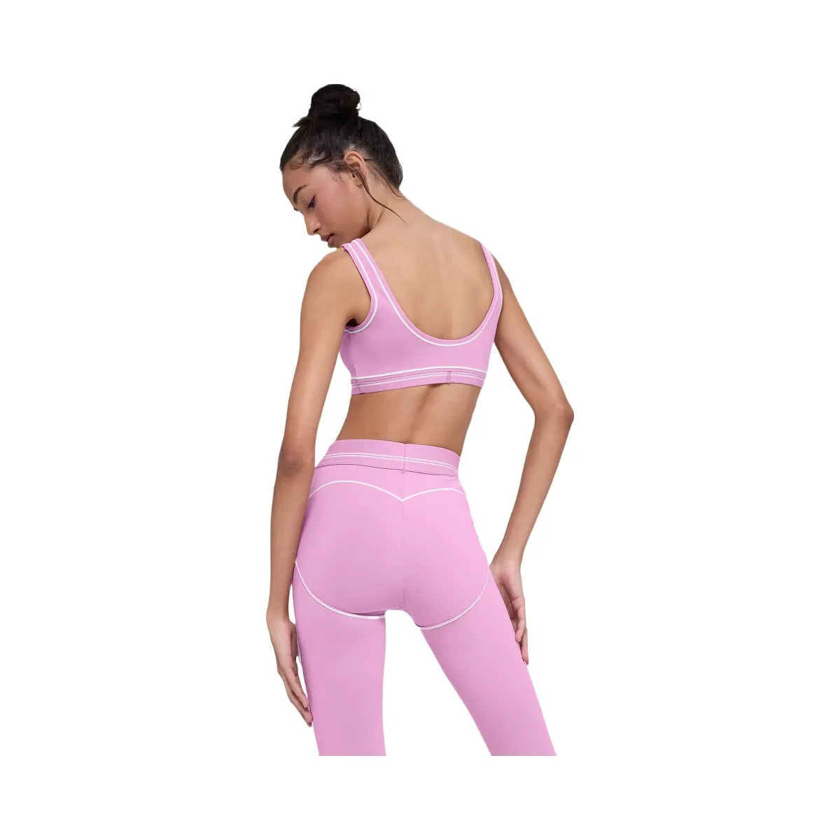 Alo Women's Airbrush Heart Throb Bra - Candy Heart Pink/White