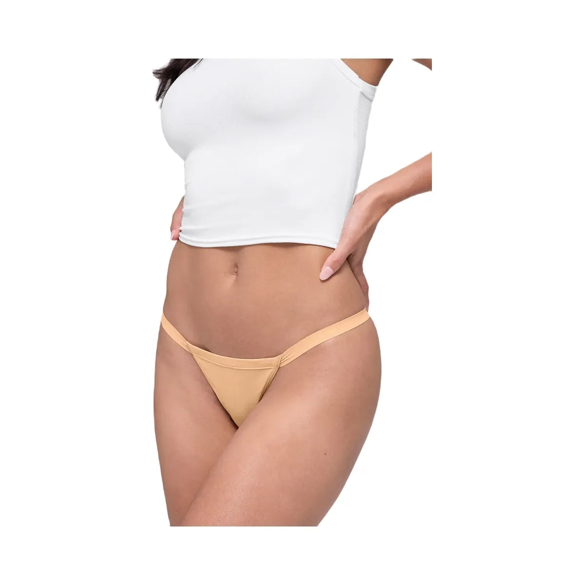 Alo Women's Airbrush Invisible String Thong - Champagne