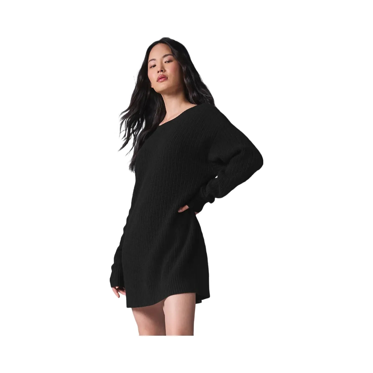 Alo Women's Cashmere Plush Waffle Dress - Black