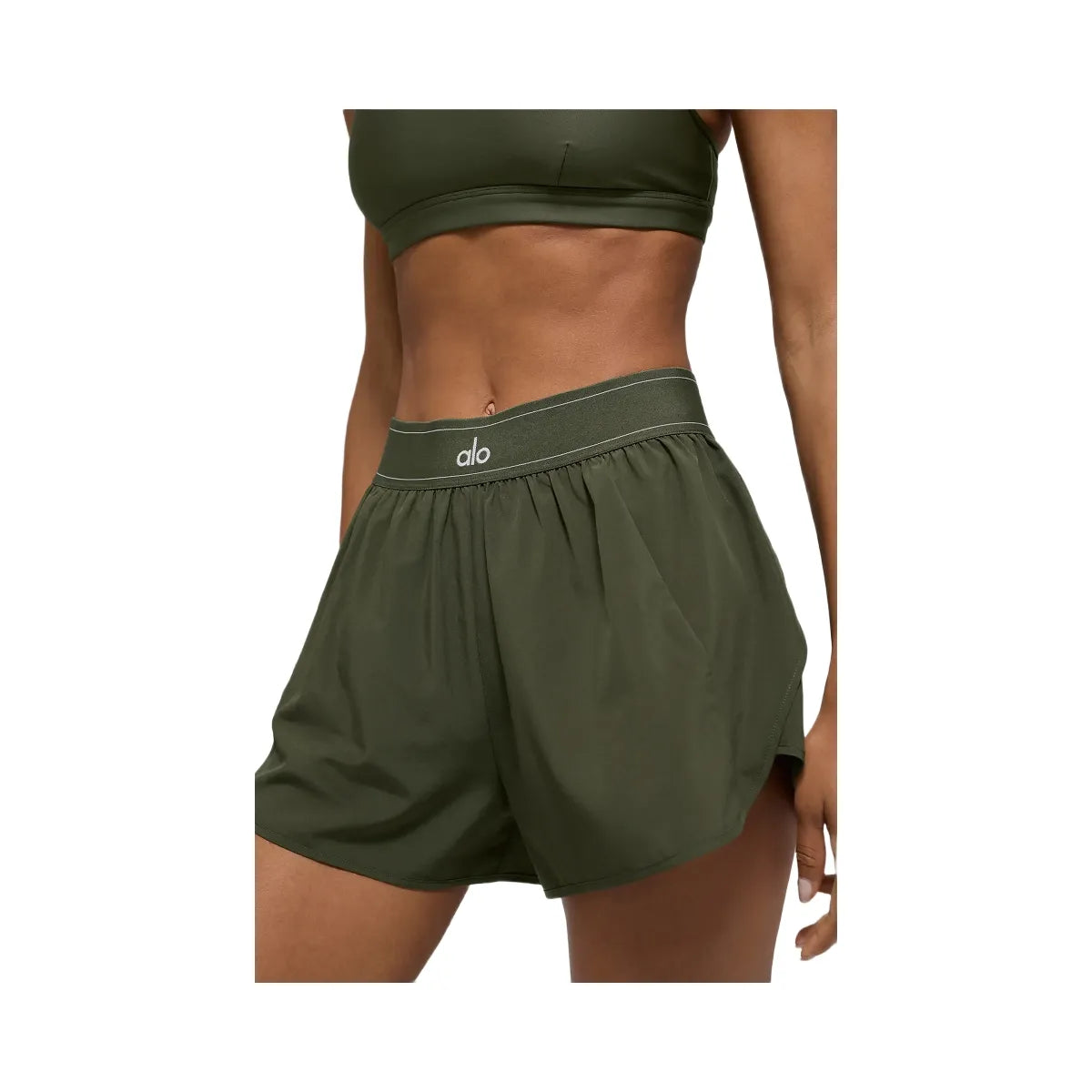 Alo Women's Match Point Short - Green Olive