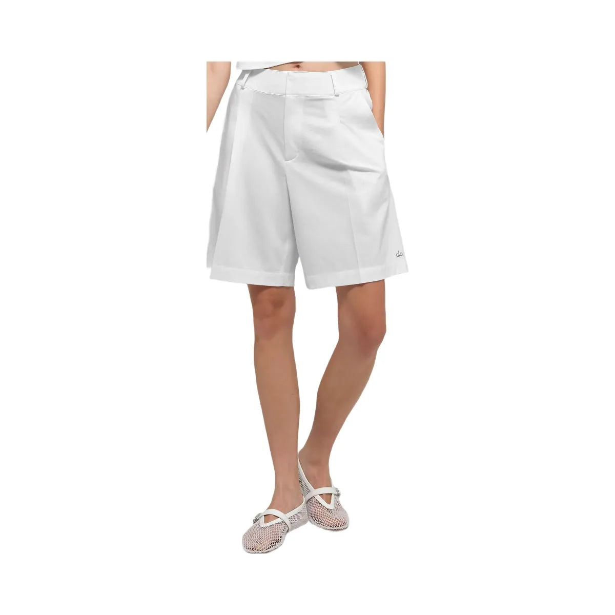 Alo Women's High-Waist Dreamscape Short - Semi Sheer White