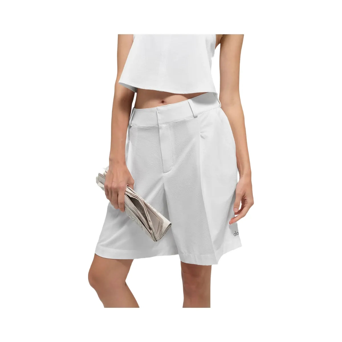 Alo Women's High-Waist Dreamscape Short - Semi Sheer White