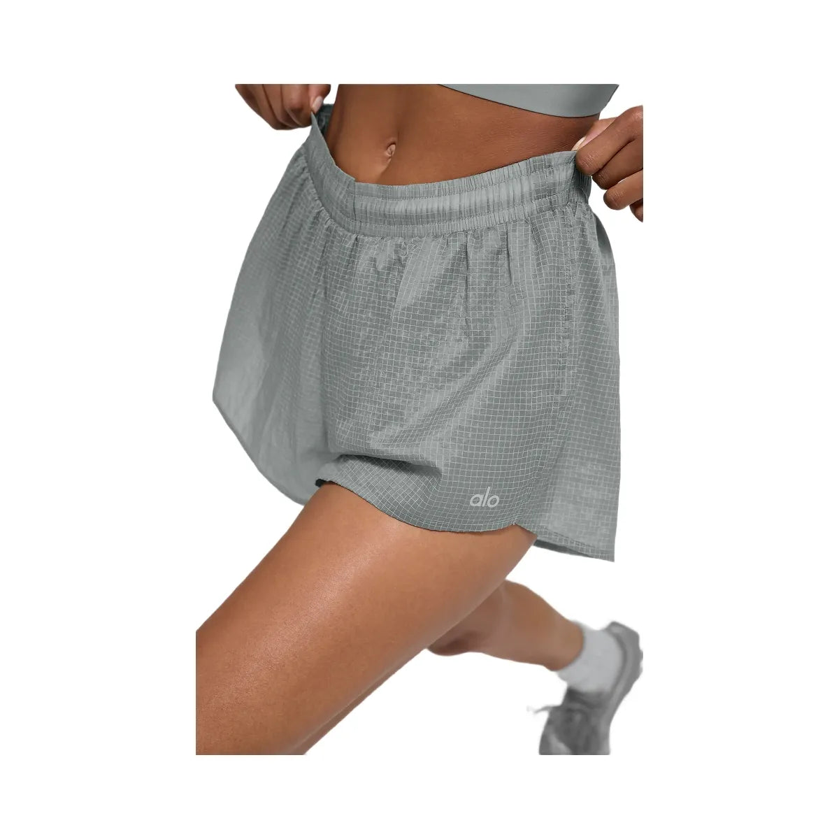 Alo Women's Game Time Short - Lunar Grey
