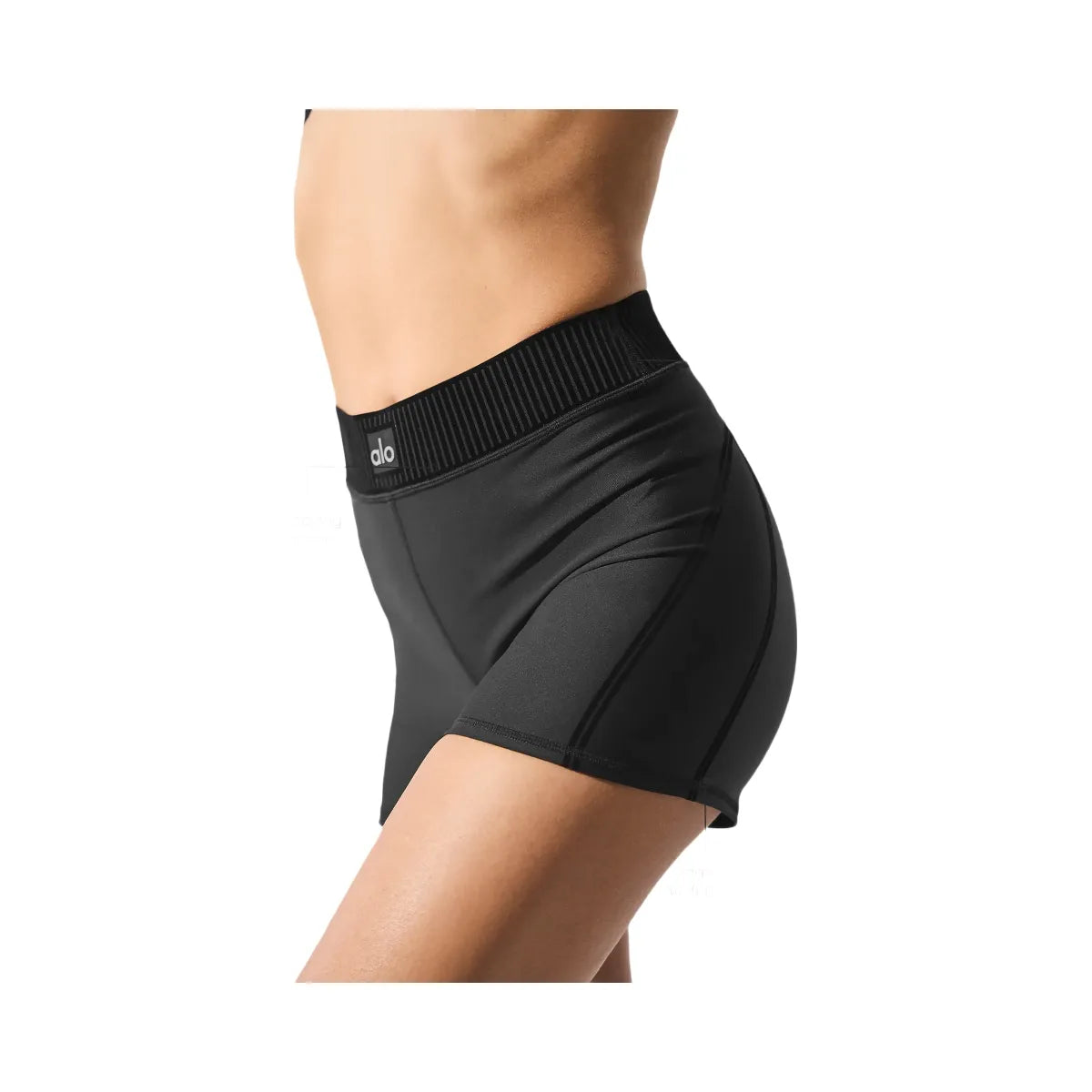 Alo Women's Airlift High-Waist Line Up Short - Black