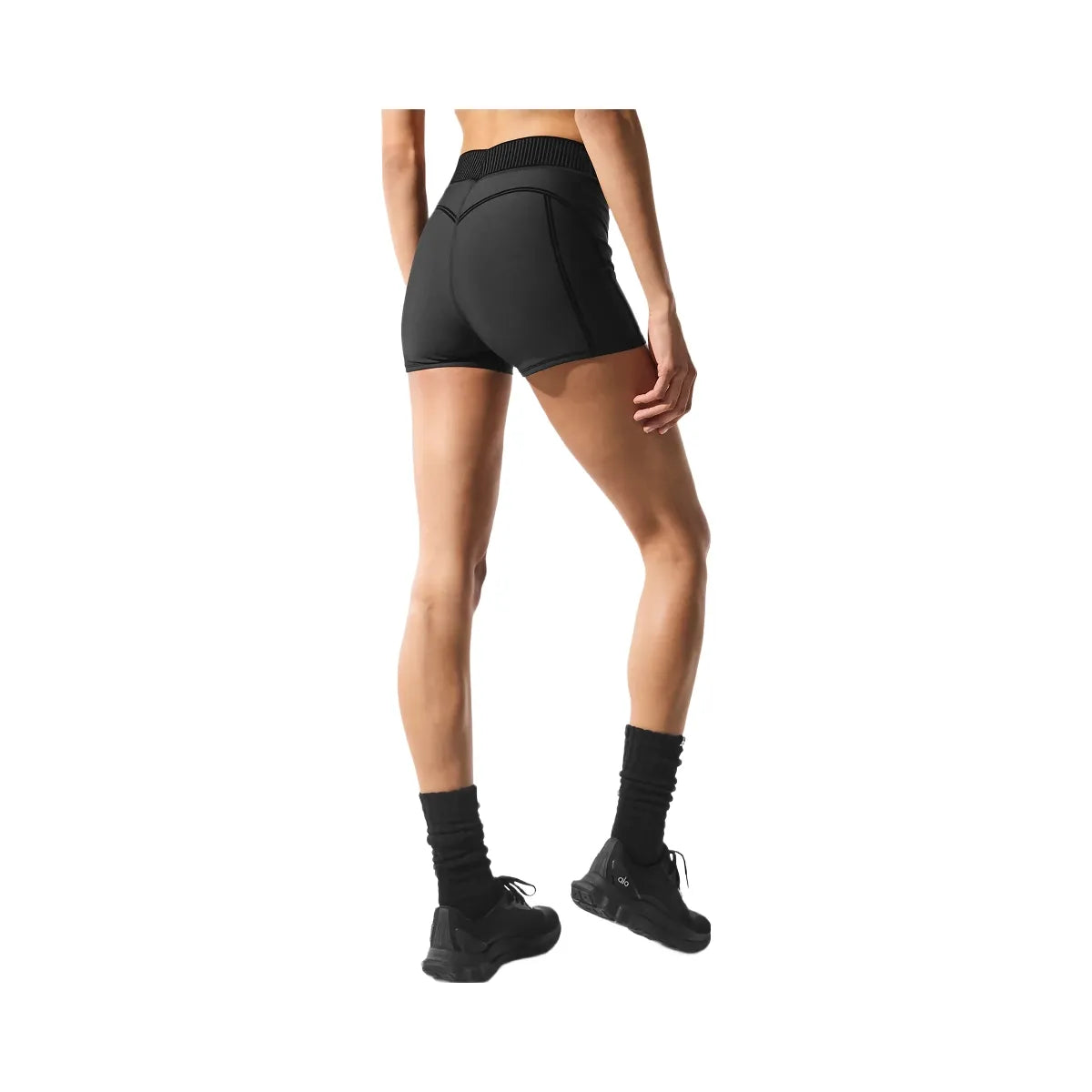 Alo Women's Airlift High-Waist Line Up Short - Black