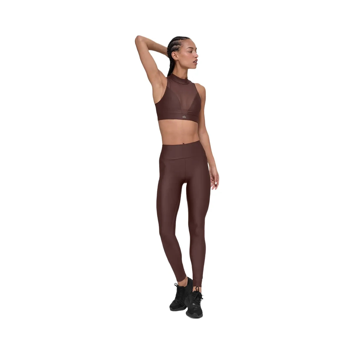 Alo Women's Airlift Mesh Infatuation Bra - Brownstone
