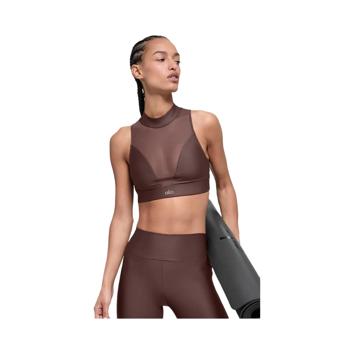 Alo Women's Airlift Mesh Infatuation Bra - Brownstone