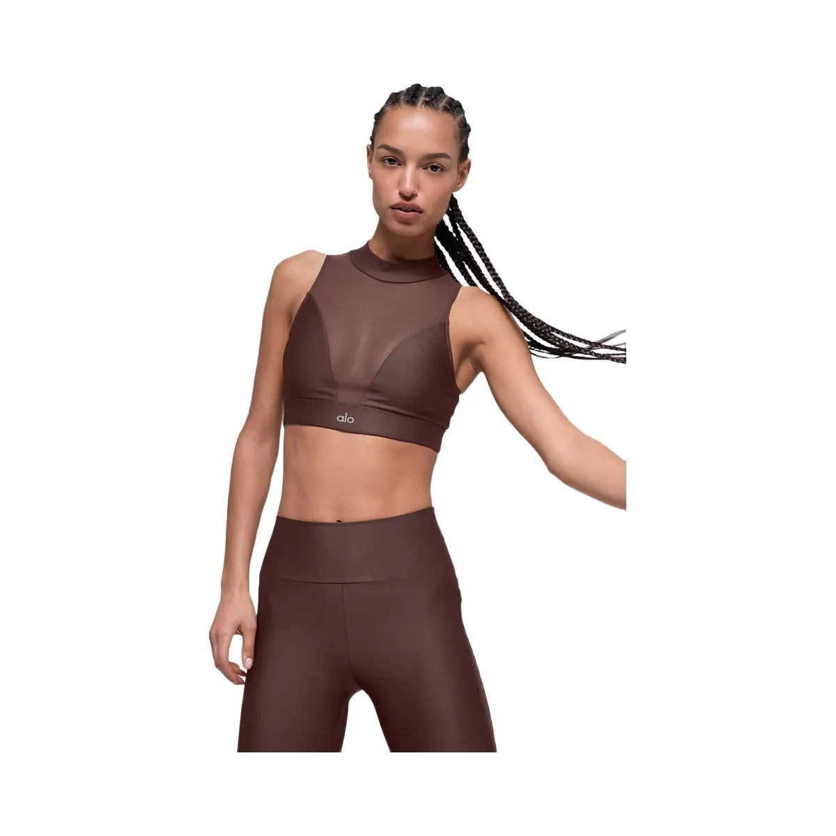 Alo Women's Airlift Mesh Infatuation Bra - Brownstone