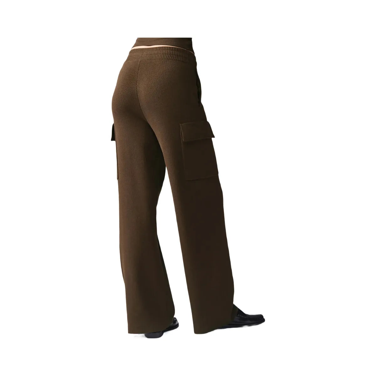Alo Women's Scholar Knit High-Waist Cargo Pant - Espresso