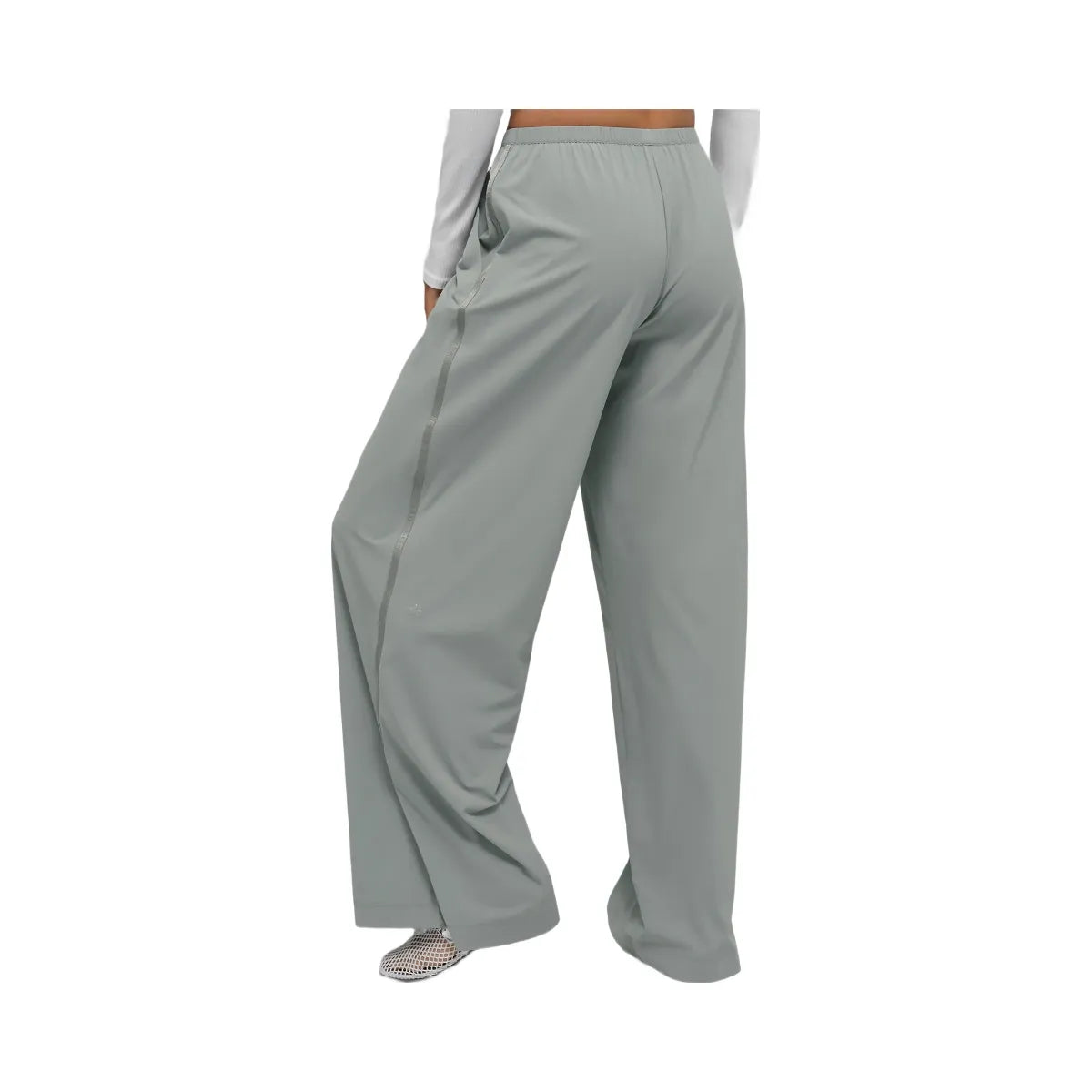 Alo Women's Breezy Wide Leg Pant (Long) - Lunar Grey