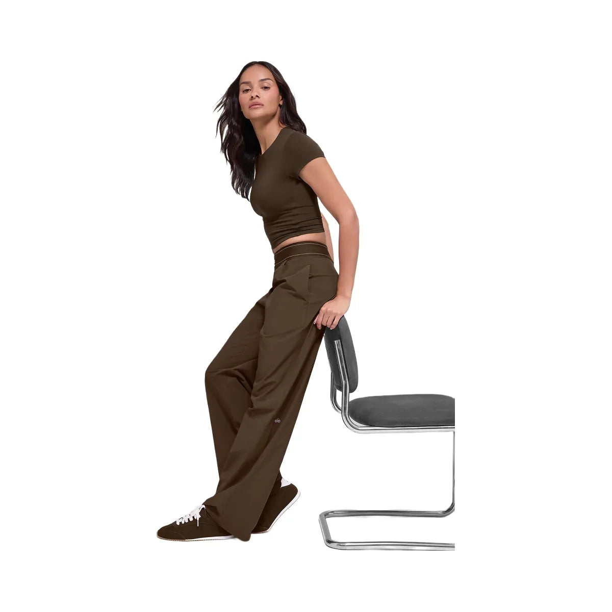 Alo Women's Suit Up Trouser (Long) - Espresso