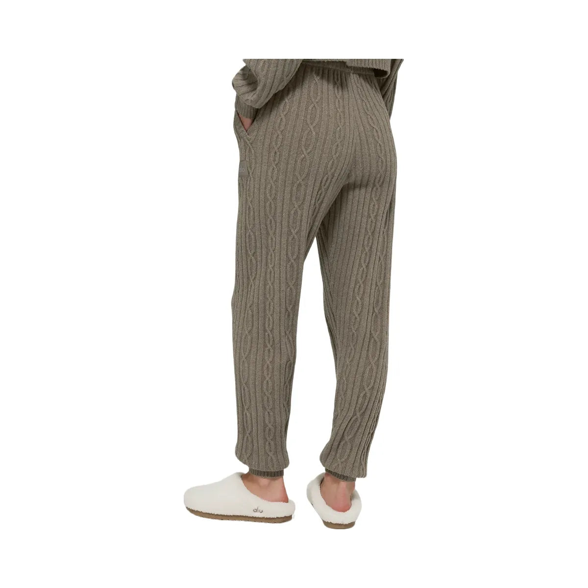 Alo Women's Cable Knit Winter Bliss Pant - Light Cocoa