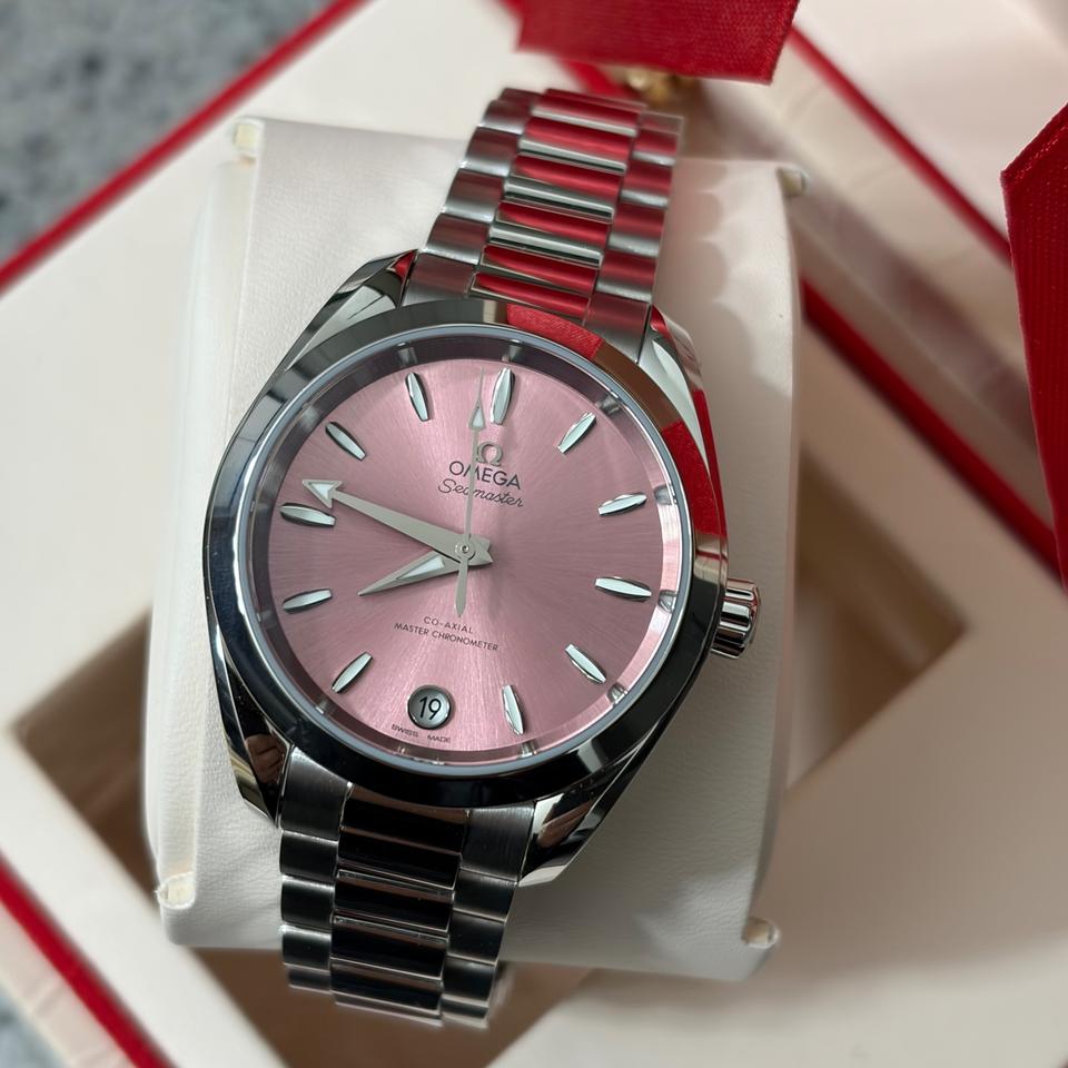 Omega Seamaster Aqua Terra150 M Womens 34 Full Set Pink Dial - 220.10.34.20.10.003