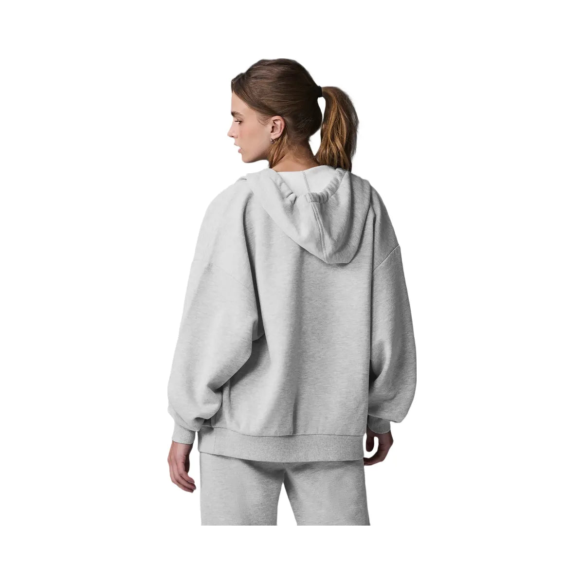 Alo Women's Accolade Full Zip Hoodie - Athletic Heather Grey