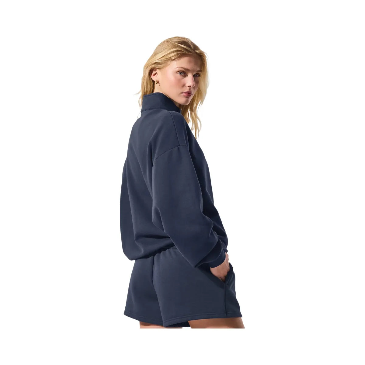 Alo Women's Accolade 1/4 Zip Pullover - Navy