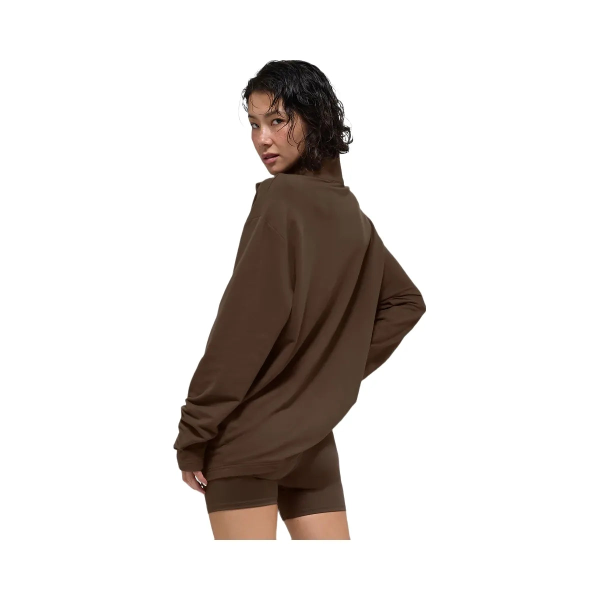 Alo Women's Double Take Long Sleeve 1/4 Zip - Espresso