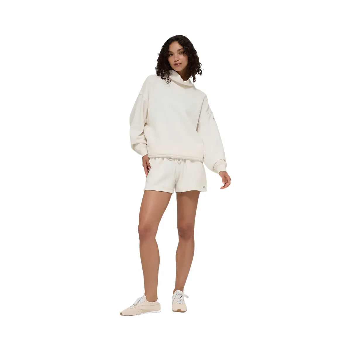 Alo Women's Hazy Mock Neck Pullover - Ivory