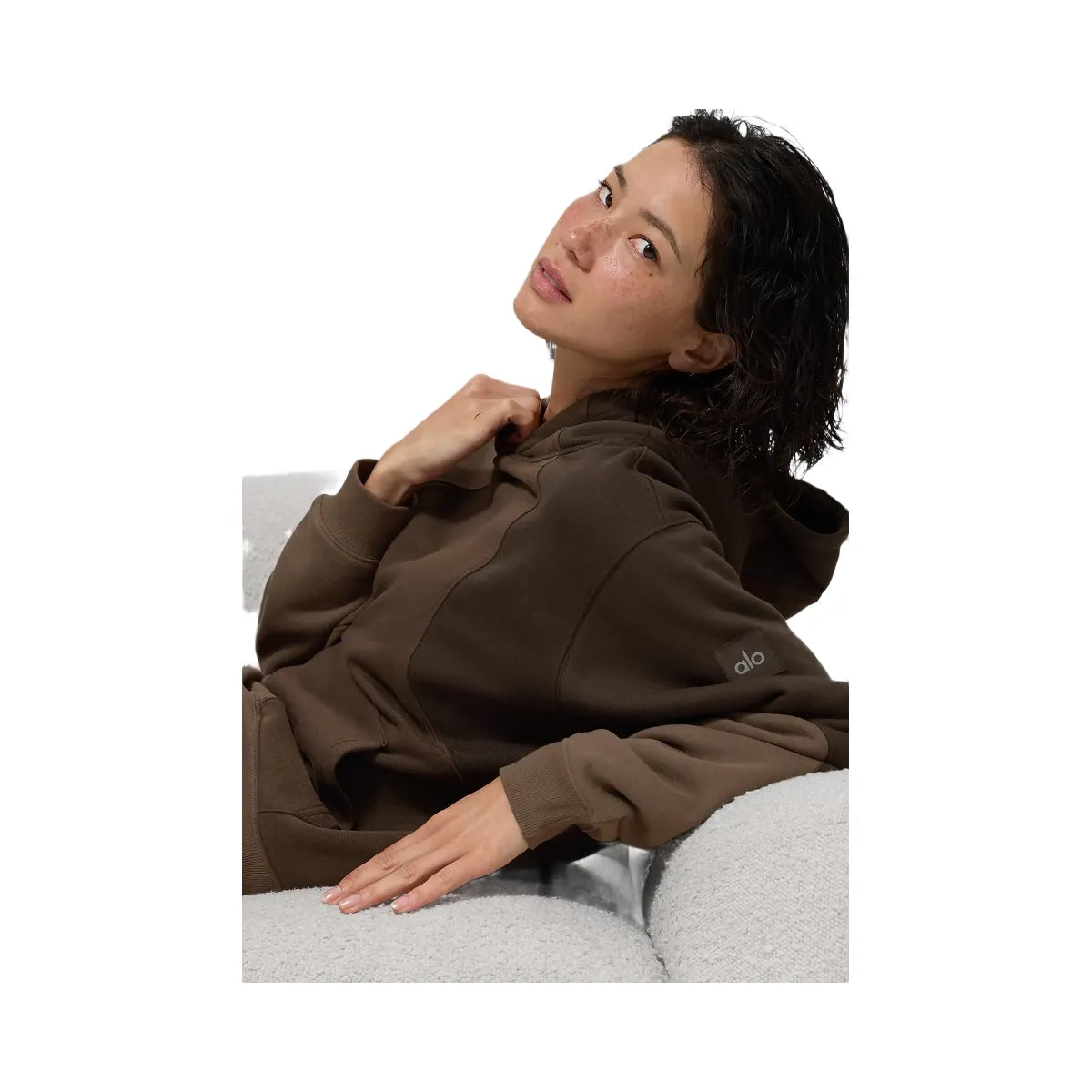 Alo Women's Make Waves Hoodie - Espresso Tonal