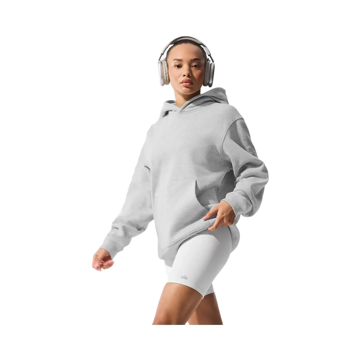 Alo Women's Renown Heavy Weight Hoodie - Athletic Heather Grey