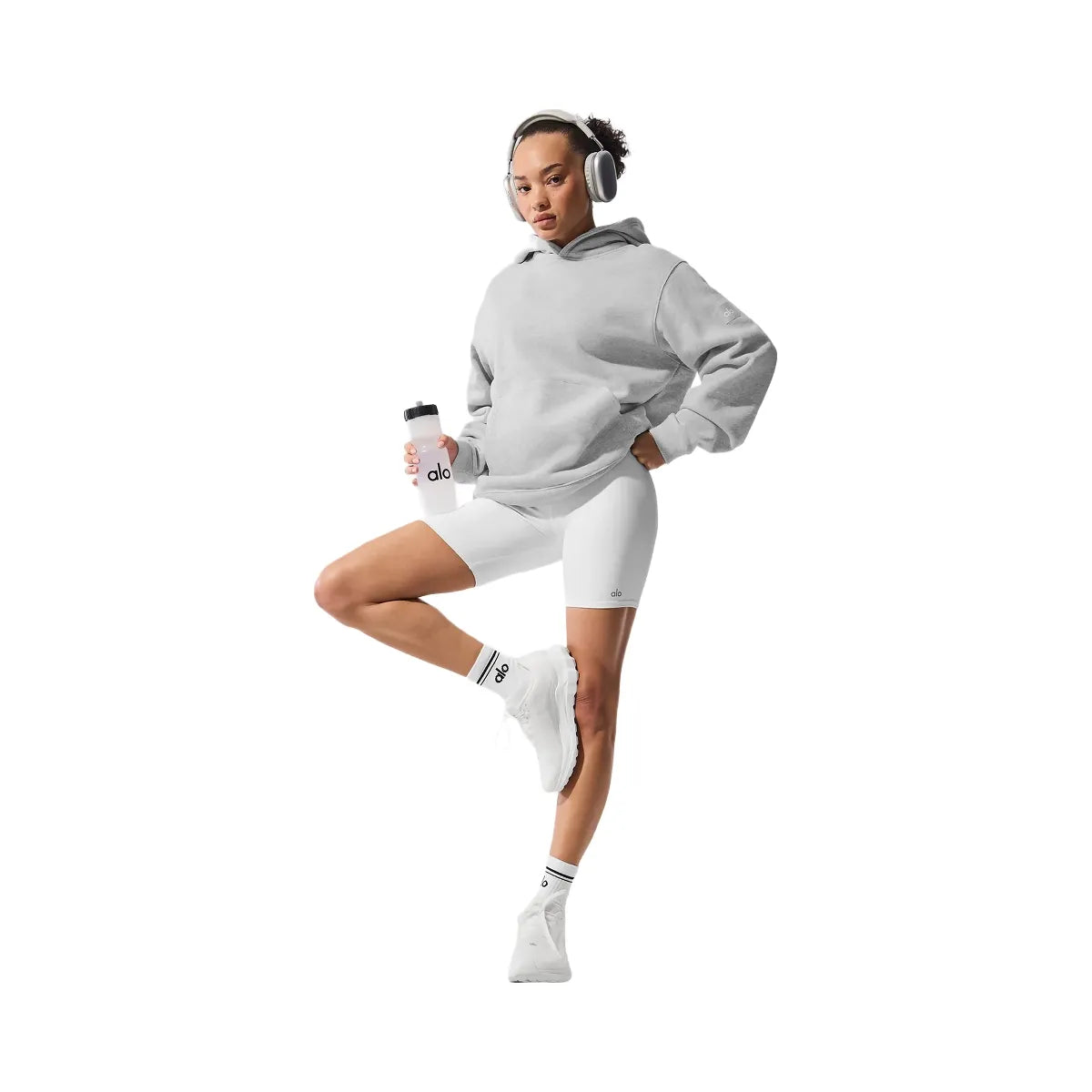 Alo Women's Renown Heavy Weight Hoodie - Athletic Heather Grey