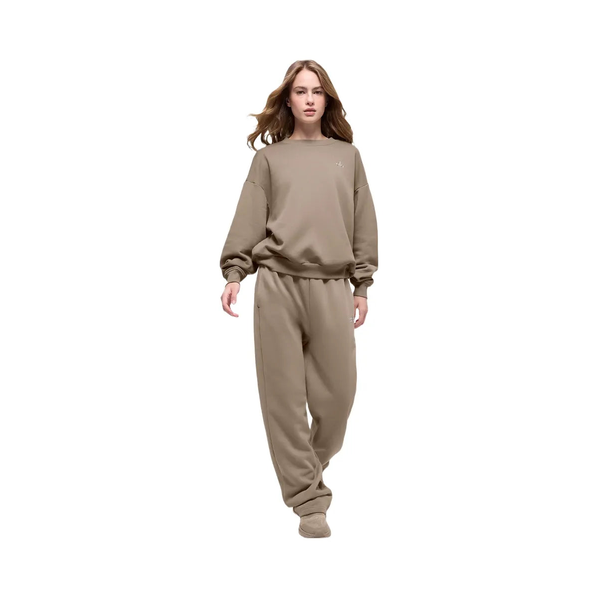 Alo Women's Accolade Crew Neck Pullover - Gravel
