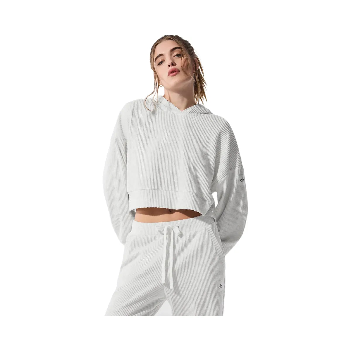 Alo Women's Muse Hoodie - White Heather