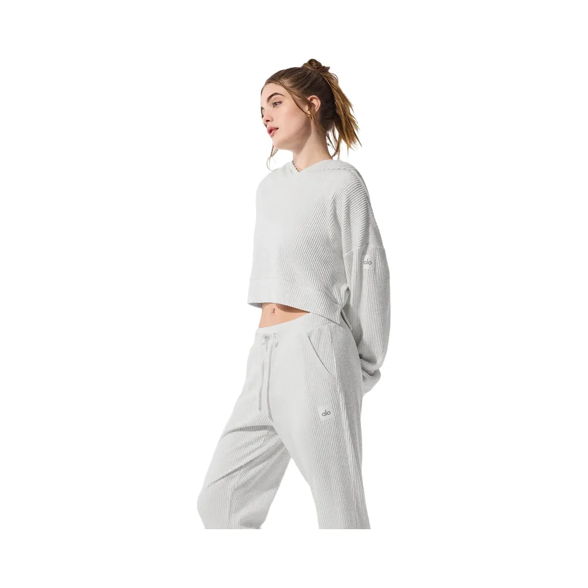 Alo Women's Muse Hoodie - White Heather