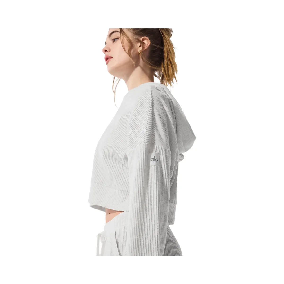 Alo Women's Muse Hoodie - White Heather