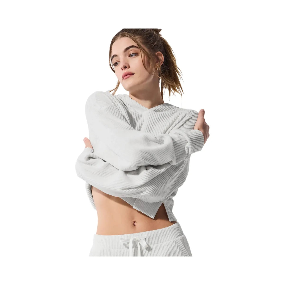 Alo Women's Muse Hoodie - White Heather