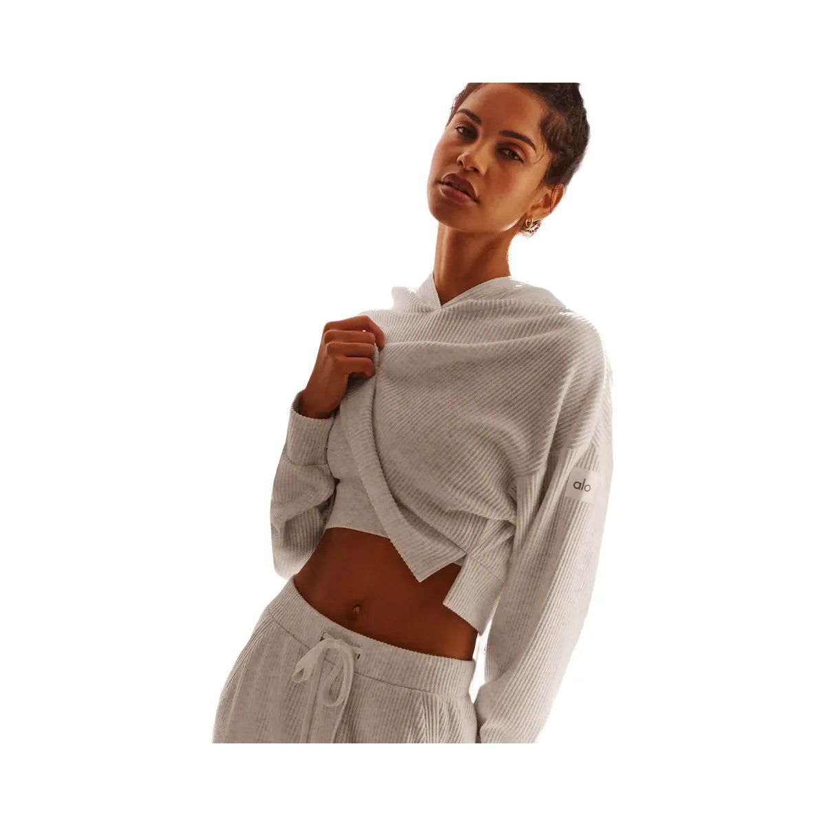 Alo Women's Muse Hoodie - White Heather