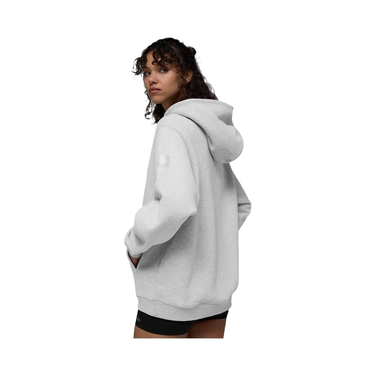 Alo Women's Renown Heavy Weight Full Zip Hoodie - Athletic Heather Grey