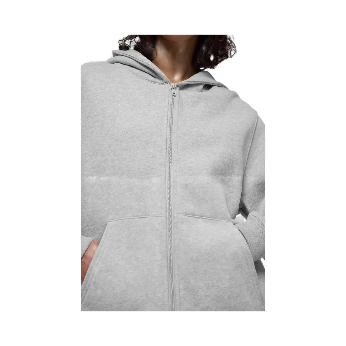 Alo Women's Renown Heavy Weight Full Zip Hoodie - Athletic Heather Grey