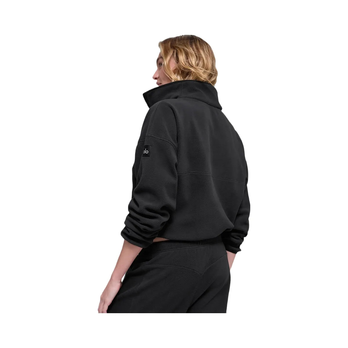 Alo Women's Polar Fleece Retreat Cover Up - Black