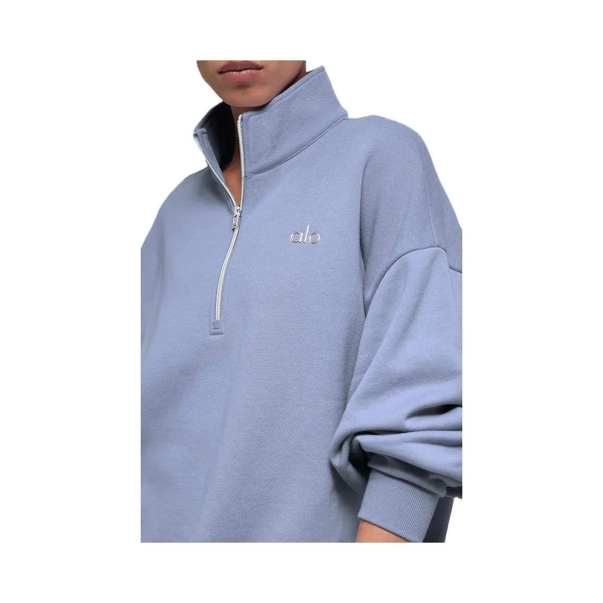 Alo Women's Accolade 1/4 Zip Pullover - Winter Frost
