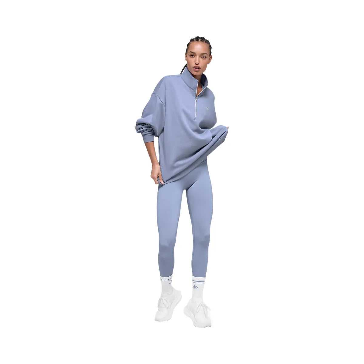 Alo Women's Accolade 1/4 Zip Pullover - Winter Frost