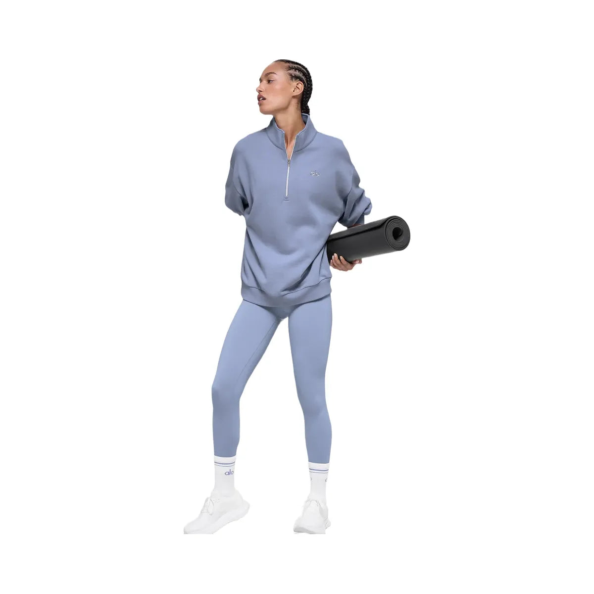 Alo Women's Accolade 1/4 Zip Pullover - Winter Frost