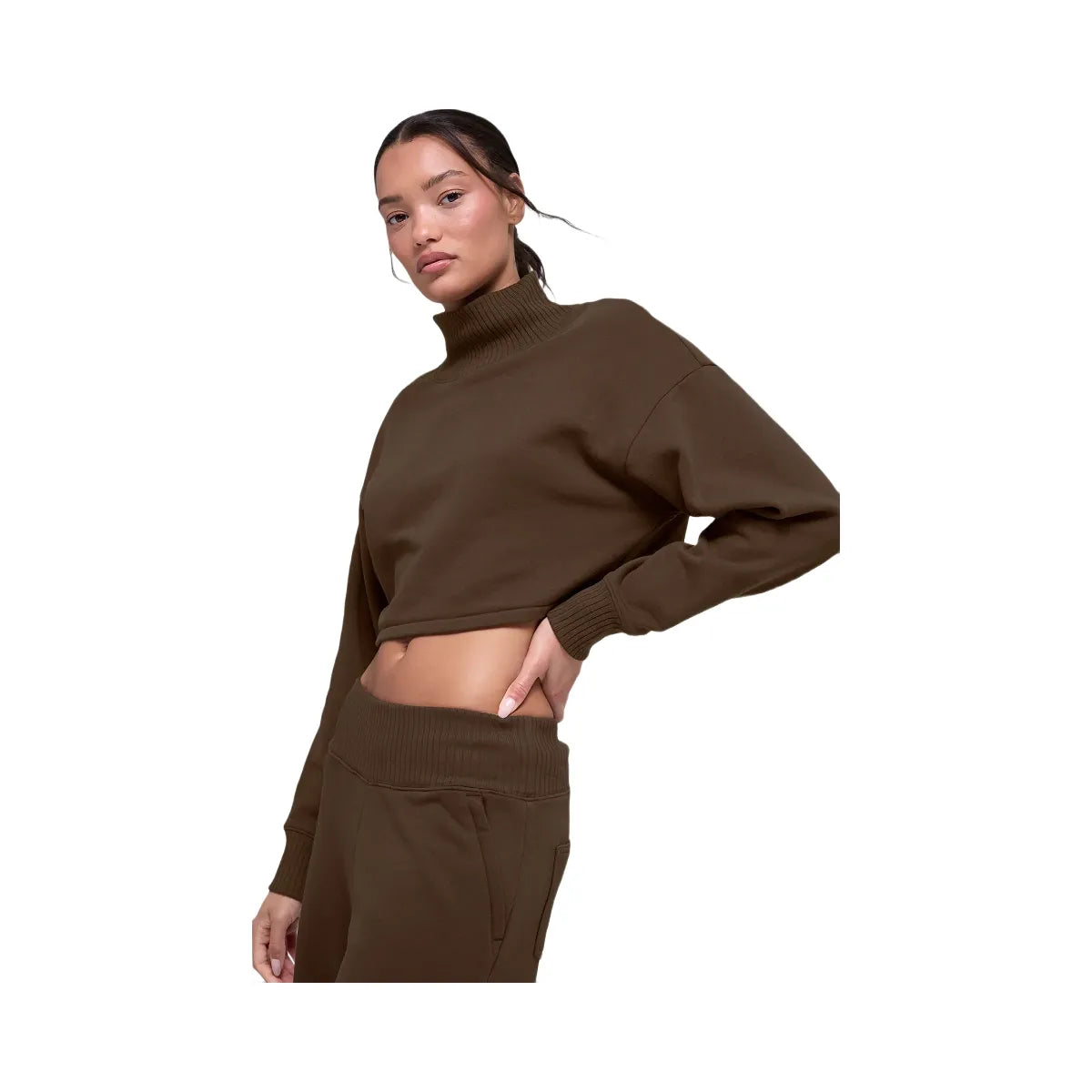 Alo Women's Cropped Serenity Coverup - Espresso